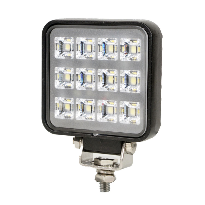 Obrázek k výrobku 62811 - Čtvercové LED pracovní světlo 10-30V DC, 12W, 1800LM, 12 LED