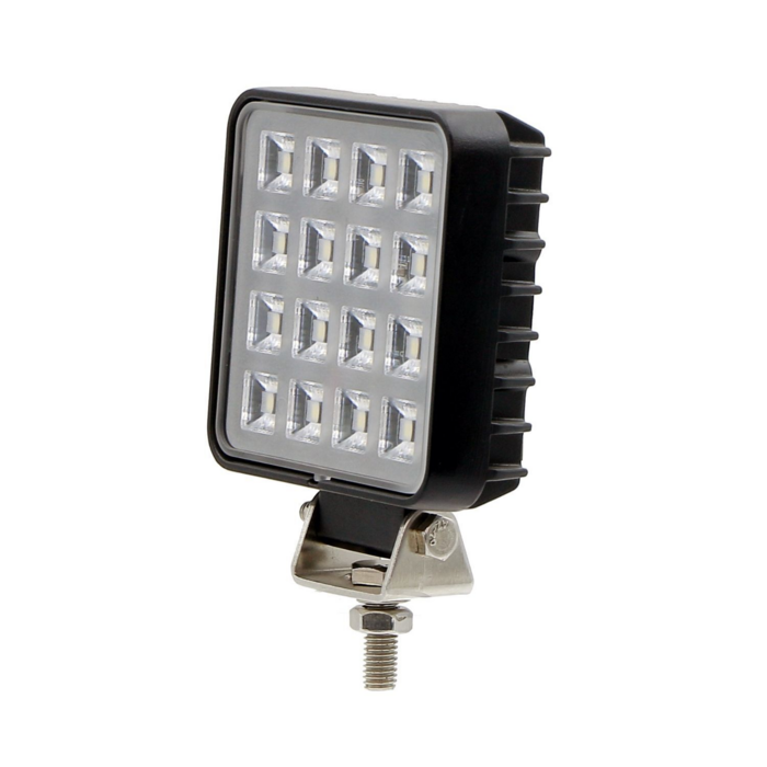 Obrázek k výrobku 62812 - Čtvercové LED pracovní světlo 10-30V DC, 16W, 2400LM, 16 LED