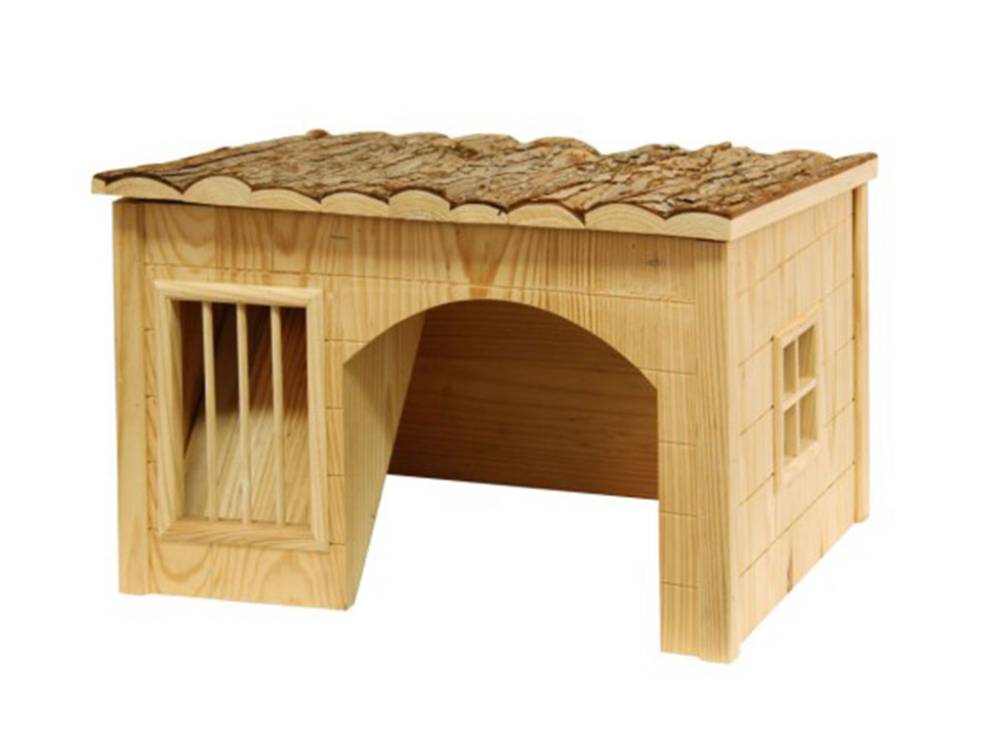 Obrázek k výrobku 125265 - Domeček pro králíky s jeslemi na seno KERBL 82759, 42x34,5x27 cm