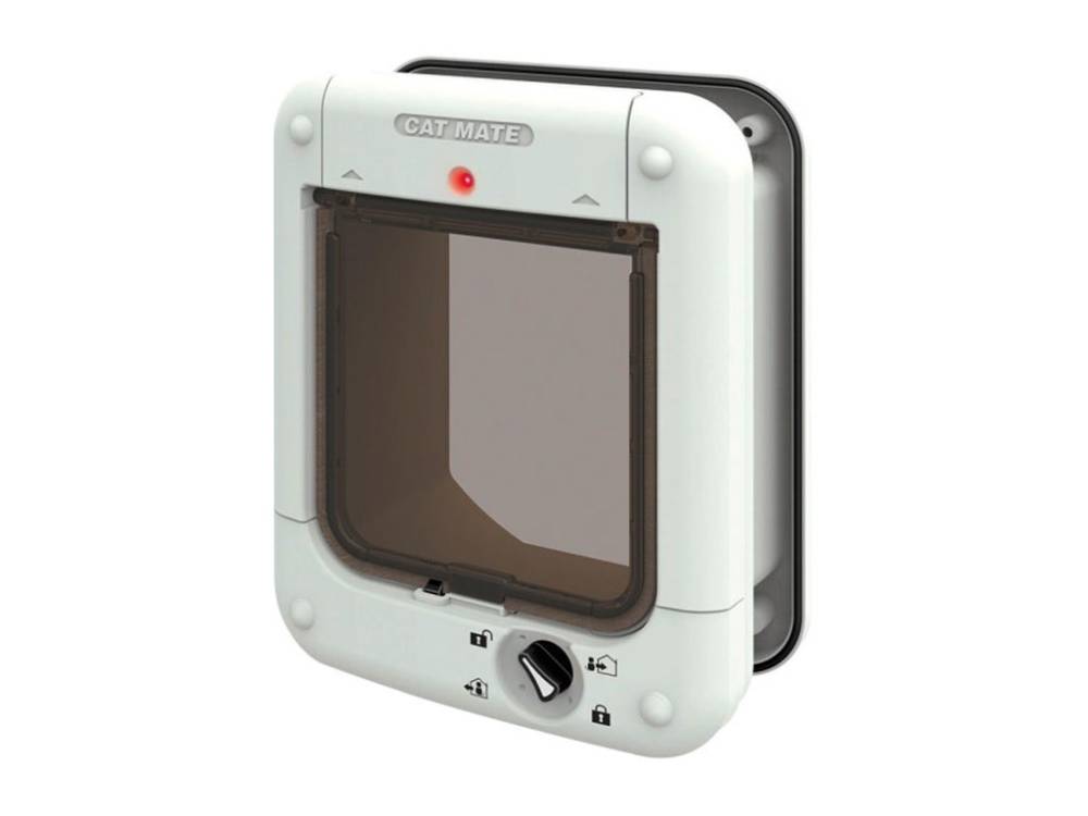 Obrázek k výrobku 125278 - Dvířka pro kočky na mikročip KERBL 80869 CAT MATE - 360W, 4-cestná, bílá