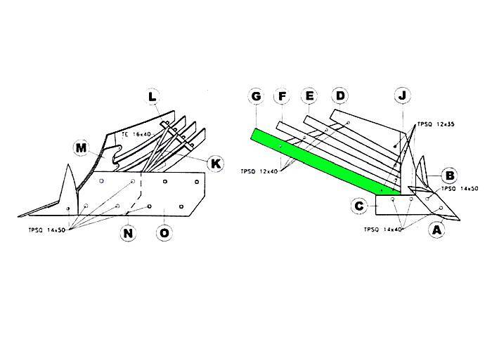 Obrázek k výrobku 52238 - FRONT LINING FOR OUT-OF-FURROW LH