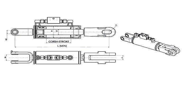 Obrázek k výrobku 32871 - Hydraulický závěs 35X70X480
