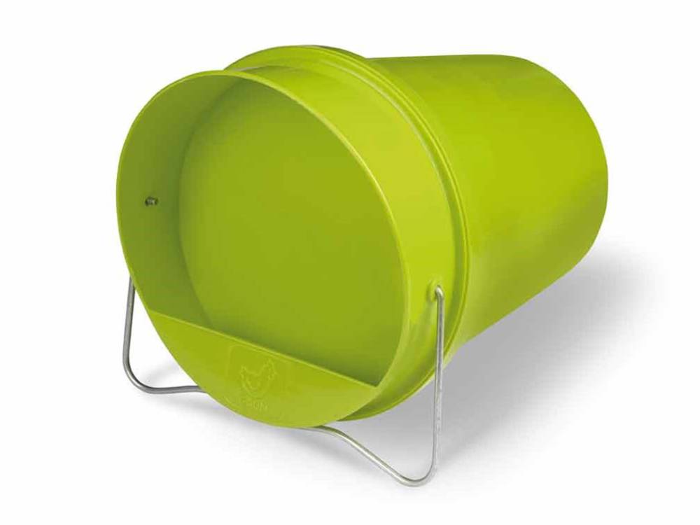 Obrázek k výrobku 125382 - Kbelíková napáječka pro slepice plastová zelená GAUN 11015 - 6 l