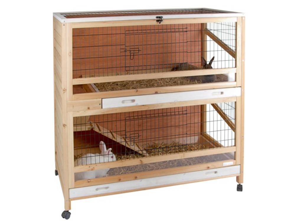 Obrázek k výrobku 125391 - Klec pro králíky a hlodavce KERBL 81703 INDOOR DELUXE - dvoupatrová