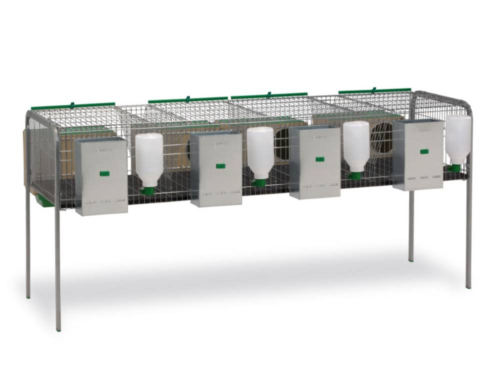 Obrázek k výrobku 125396 - Klec pro králíky se čtyřmi kotci GAUN 44400 SILLEDA 203x105x90 cm