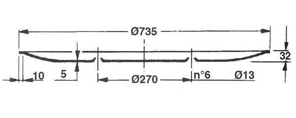 Obrázek k výrobku 33711 - kluzný talíř typ Galfre 165