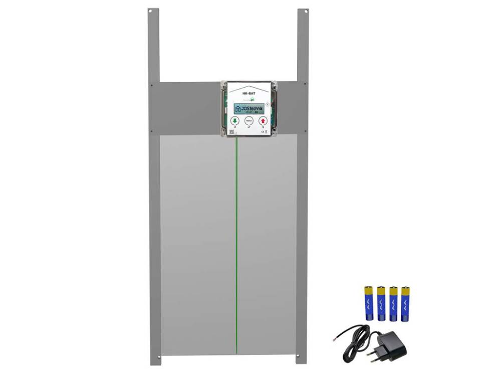 Obrázek k výrobku 125462 - Komplet automatického otevírání a zavírání kurníku JOSTechnik HK-Bat 34x55 R