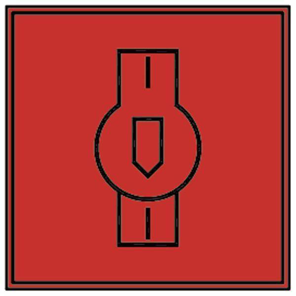 Obrázek k výrobku 59743 - Kontrolka hydraulického oleje čtvercová, červená