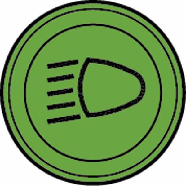 Obrázek k výrobku 59712 - Kontrolka potkávacích světel kulatá, zelená