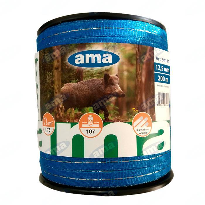 Obrázek k výrobku 61889 - Modrá vodivá páska pro divoká zvířata, délka 200 m