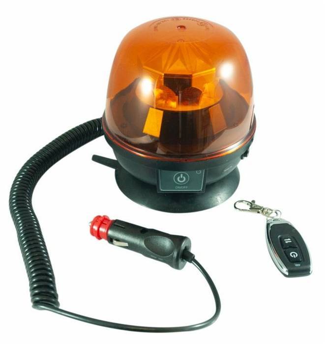 Obrázek k výrobku 62149 - Nabíjecí LED maják s dálkovým ovladačem 12-24V 22W