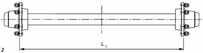 Obrázek k výrobku 63123 - náprava nebržděná 1300 kg