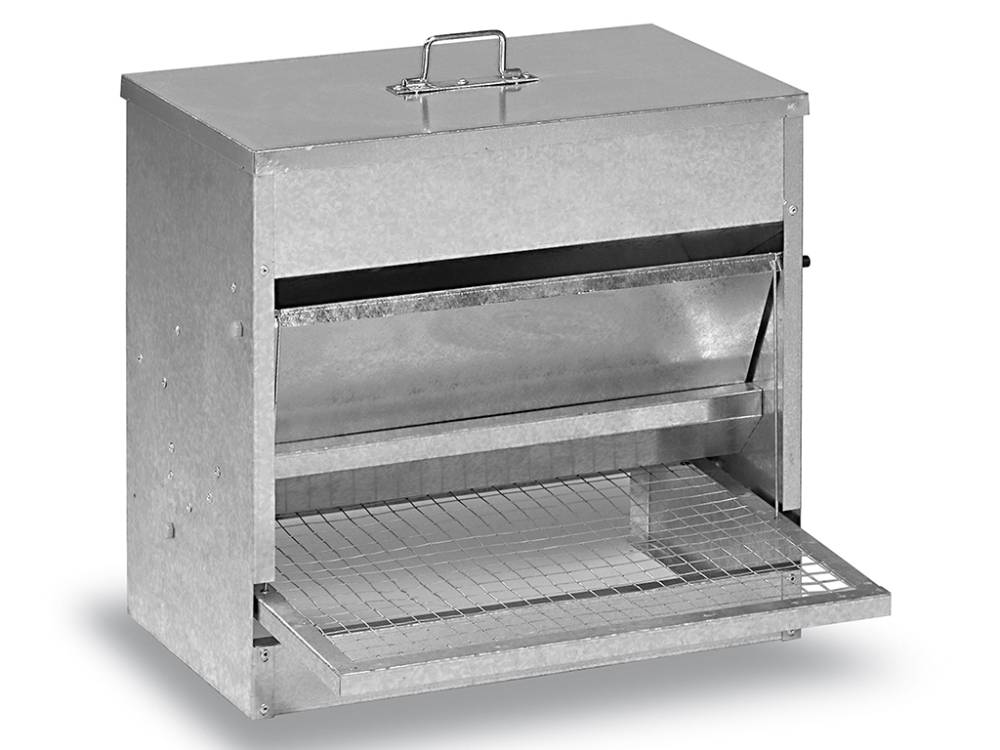 Obrázek k výrobku 125600 - Nášlapné krmítko pro slepice pozinkované GAUN 11225 - 20 kg