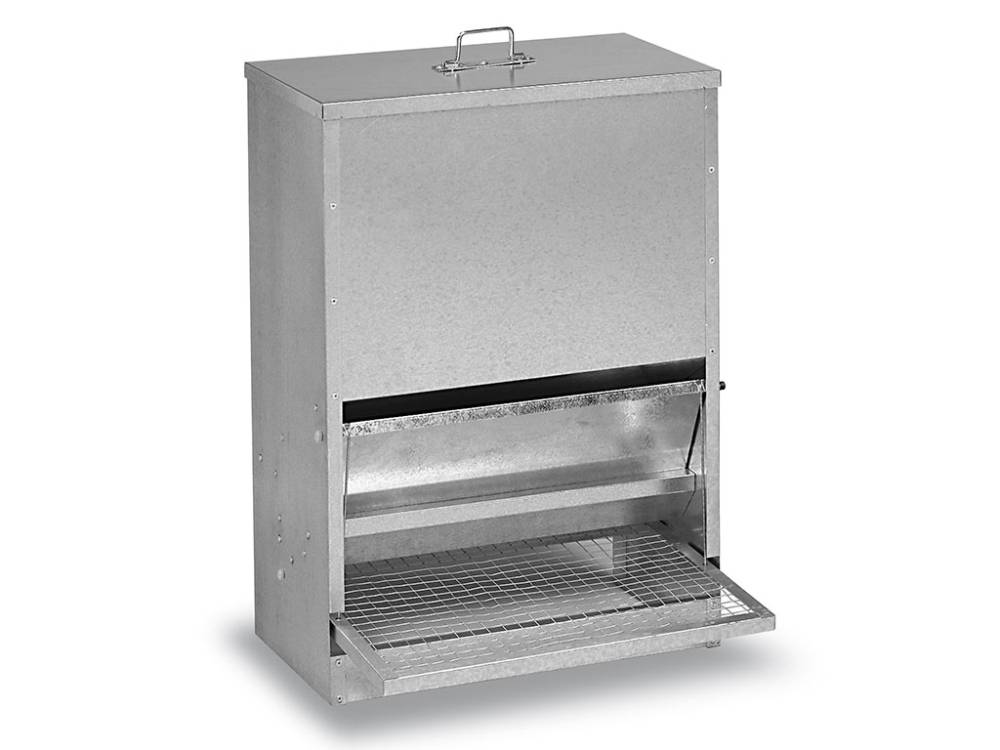 Obrázek k výrobku 125602 - Nášlapné krmítko pro slepice pozinkované GAUN 11275 - 40 kg