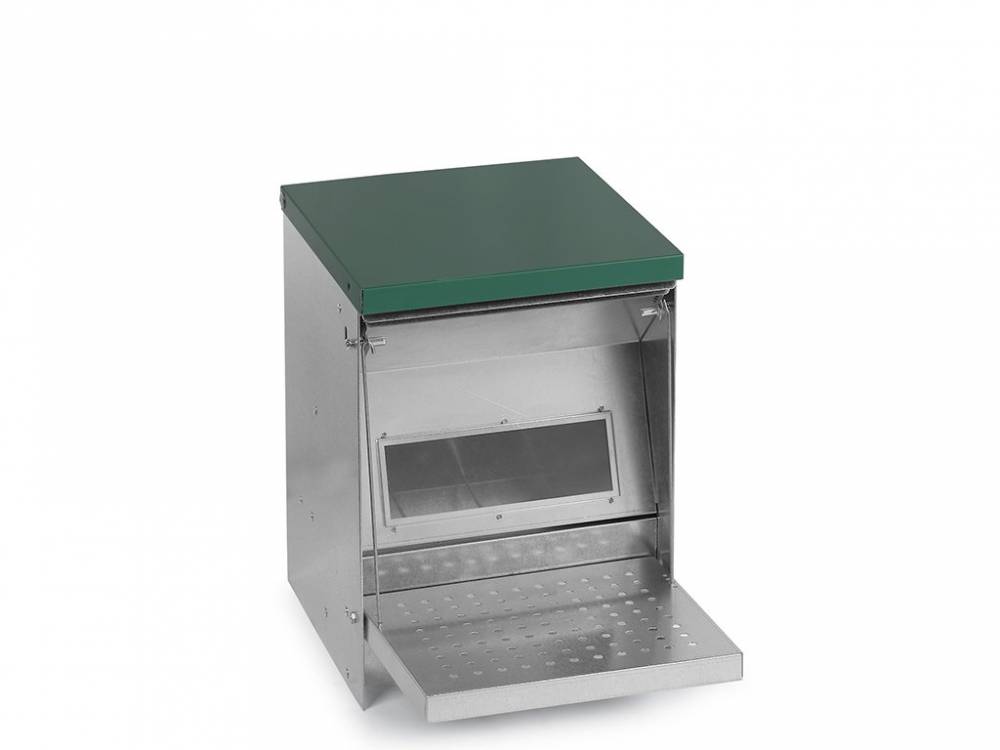 Obrázek k výrobku 121919 - Nášlapné žlabové krmítko pro slepice pozinkované GAUN 11345 - 5 kg