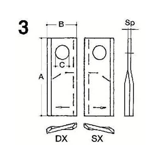 Obrázek k výrobku 18147 - nože rotorů, levý