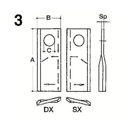 Obrázek k výrobku 29240 - nože rotorů, levý