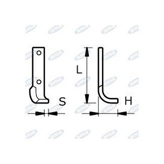 Obrázek k výrobku 17759 - NŮŽ ROTAVÁTORU 105 x 273 x 20 MM LEVÝ