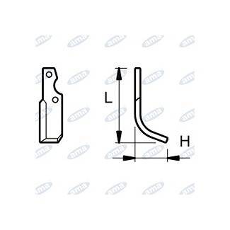 Obrázek k výrobku 43245 - NŮŽ ROTAVÁTORU 110 x 250 MM PRAVÝ