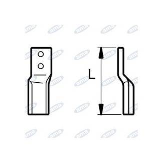 Obrázek k výrobku 60577 - NŮŽ ROTAVÁTORU 202 MM PRAVÝ