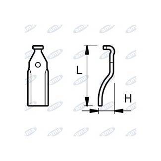 Obrázek k výrobku 60590 - NŮŽ ROTAVÁTORU 45 x 195 MM