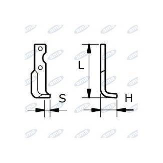 Obrázek k výrobku 37272 - NŮŽ ROTAVÁTORU 52 x 185 x 6 MM LEVÝ
