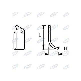 Obrázek k výrobku 43088 - NŮŽ ROTAVÁTORU 55 X 135 MM PRAVÝ