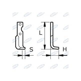Obrázek k výrobku 42846 - NŮŽ ROTAVÁTORU 55 x 170 x 18 MM LEVÝ