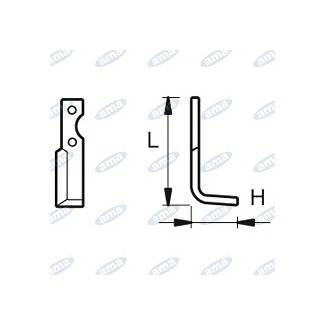 Obrázek k výrobku 42871 - NŮŽ ROTAVÁTORU 60 X 195 MM PRAVÝ