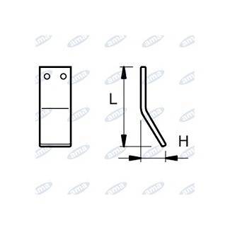 Obrázek k výrobku 43467 - NŮŽ ROTAVÁTORU 70 x 180 MM PRAVÝ