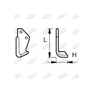 Obrázek k výrobku 43247 - NŮŽ ROTAVÁTORU 90 x 170 X 15 MM PRAVÝ