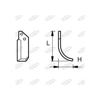 Obrázek k výrobku 43901 - NŮŽ ROTAVÁTORU 96 x 213 MM LEVÝ