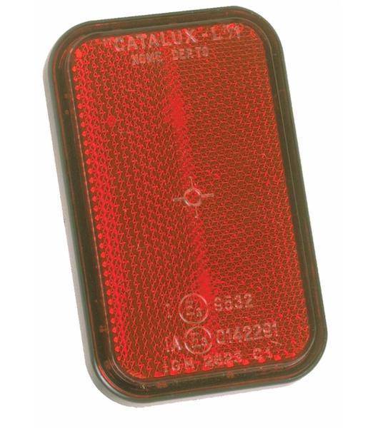 Obrázek k výrobku 9116 - Obdélníková  odrazka 95,5x58,5x10 červená