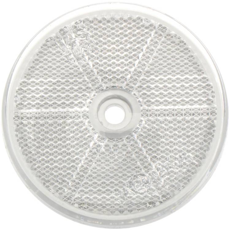 Obrázek k výrobku 128055 - Odrazka bílá, pr. 60 mm s dírou