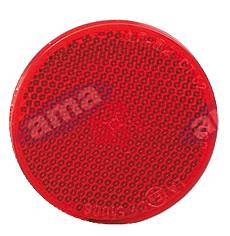 Obrázek k výrobku 9098 - Odrazka červená kulatá 80mm/šroub M5+matice