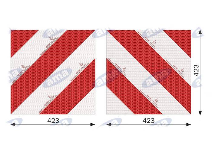 Obrázek k výrobku 61594 - Odrazový panel pro zemědělskou techniku 423x423 mm