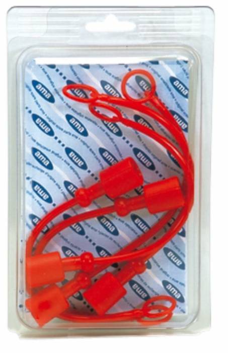 Obrázek k výrobku 59329 - Protiprachová ochrana pro rychlospojku - samec 1/2" červená - sada 5ks