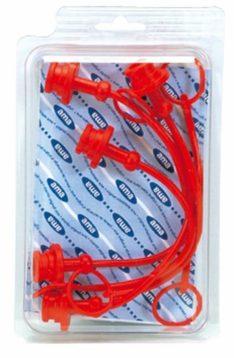 Obrázek k výrobku 59331 - Protiprachová ochrana pro rychlospojku - samice 1/2" červená - sada 5ks