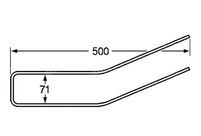 Obrázek k výrobku 57891 - Pružina nahrabovače, čechrače 71x500