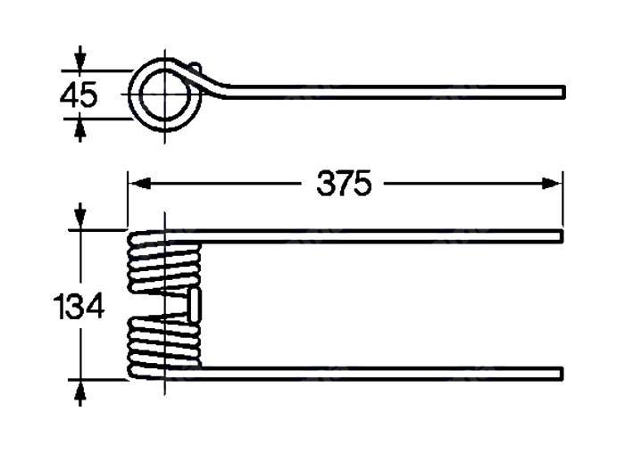 Obrázek k výrobku 57645 - Pružina obraceče 45x134x375