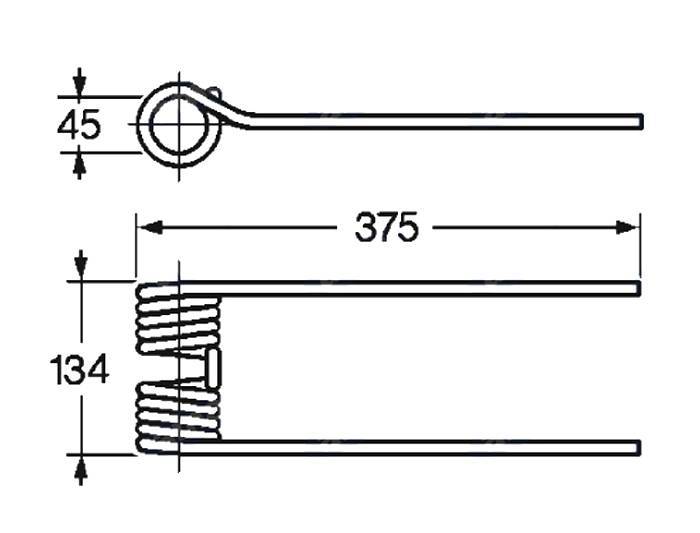 Obrázek k výrobku 57481 - Pružina obraceče 45x134x375