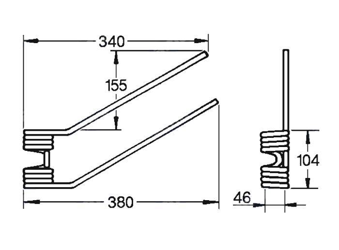 Obrázek k výrobku 57668 - Pružina obraceče 46x104x340/380 levá