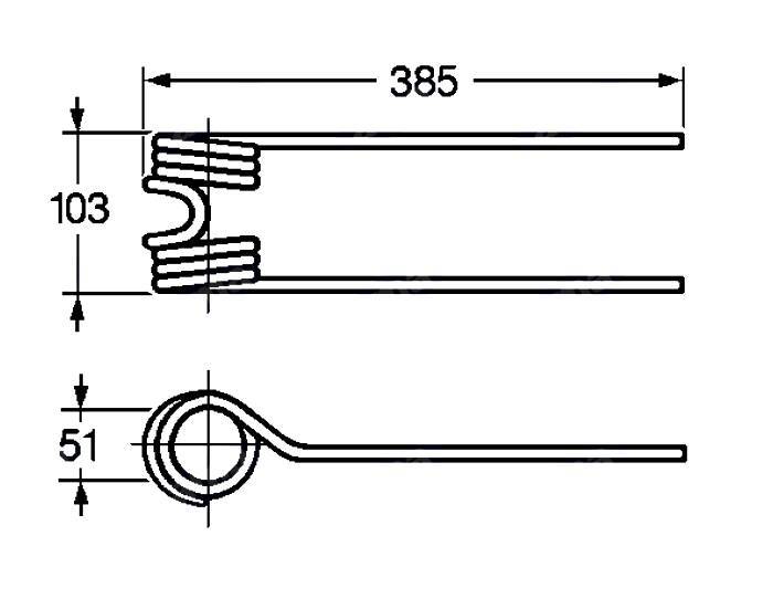 Obrázek k výrobku 57675 - Pružina obraceče 51x103x385