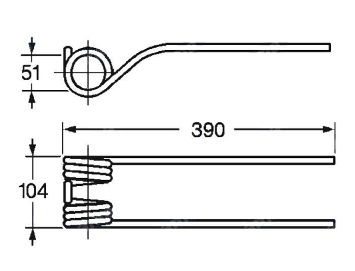 Obrázek k výrobku 57461 - Pružina obraceče 51x104x390