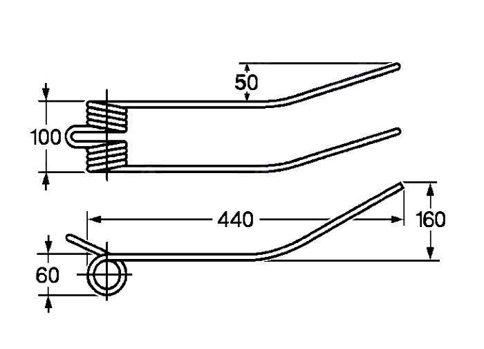 Obrázek k výrobku 60316 - Pružina obraceče 60x100x440