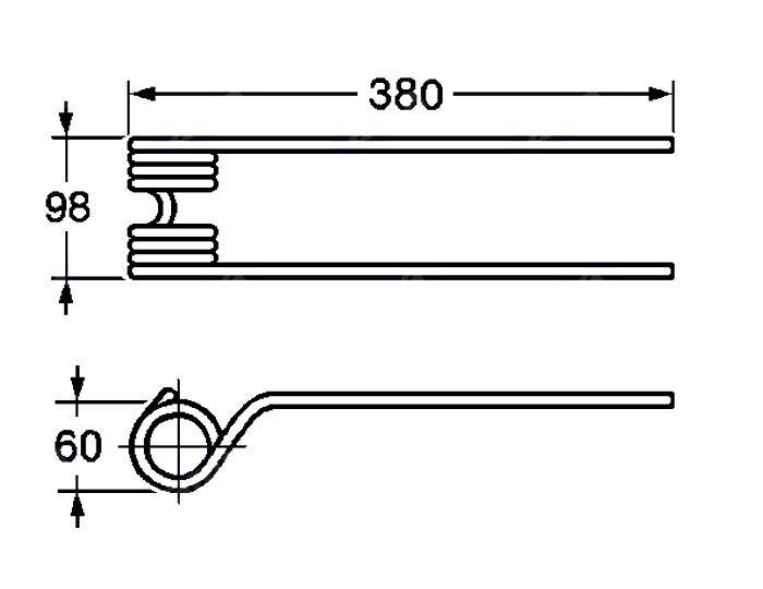 Obrázek k výrobku 57496 - Pružina obraceče 60x98x380