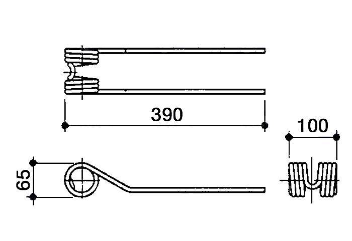 Obrázek k výrobku 57465 - Pružina obraceče 65x100x390