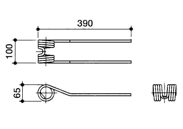 Obrázek k výrobku 57508 - Pružina obraceče 65x100x390