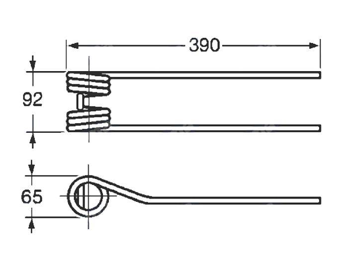 Obrázek k výrobku 57491 - Pružina obraceče 65x92x390