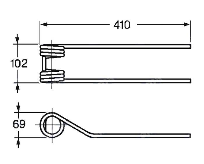 Obrázek k výrobku 57478 - Pružina obraceče 69x102x410